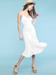 WB1105 Women's Solid Ombre Lightweight Flare Midi Pull On Closure Skirt