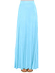 WB1434 Women's Print/Solid High Waist Maxi Skirt