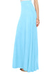 WB1434 Women's Print/Solid High Waist Maxi Skirt