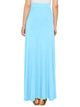 WB1434 Women's Print/Solid High Waist Maxi Skirt