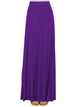 WB1434 Women's Print/Solid High Waist Maxi Skirt
