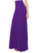 WB1434 Women's Print/Solid High Waist Maxi Skirt