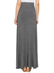 WB1434 Women's Print/Solid High Waist Maxi Skirt