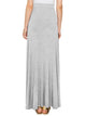 WB1434 Women's Print/Solid High Waist Maxi Skirt