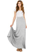 WB1434 Women's Print/Solid High Waist Maxi Skirt