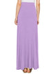 WB1434 Women's Print/Solid High Waist Maxi Skirt