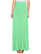 WB1434 Women's Print/Solid High Waist Maxi Skirt