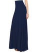 WB1434 Women's Print/Solid High Waist Maxi Skirt