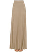 WB1434 Women's Print/Solid High Waist Maxi Skirt