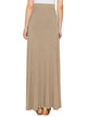 WB1434 Women's Print/Solid High Waist Maxi Skirt