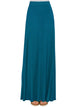 WB1434 Women's Print/Solid High Waist Maxi Skirt