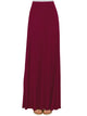 WB1434 Women's Print/Solid High Waist Maxi Skirt