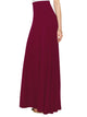 WB1434 Women's Print/Solid High Waist Maxi Skirt