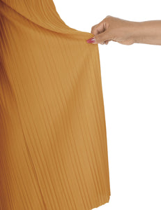 WB1795 Womens Pleated Wide Leg Pants with Elastic Waist Band