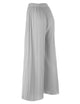 WB1795 Womens Pleated Wide Leg Pants with Elastic Waist Band