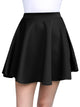 WB211 Women's Basic Versatile Stretchy Flared Casual Mini Skater Skirt