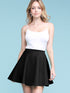 WB211 Women's Basic Versatile Stretchy Flared Casual Mini Skater Skirt