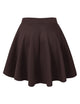 WB211 Women's Basic Versatile Stretchy Flared Casual Mini Skater Skirt