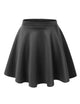 WB211 Women's Basic Versatile Stretchy Flared Casual Mini Skater Skirt