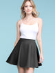 WB211 Women's Basic Versatile Stretchy Flared Casual Mini Skater Skirt