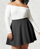 WB211 Women's Basic Versatile Stretchy Flared Casual Mini Skater Skirt