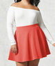 WB211 Women's Basic Versatile Stretchy Flared Casual Mini Skater Skirt