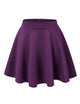 WB211 Women's Basic Versatile Stretchy Flared Casual Mini Skater Skirt
