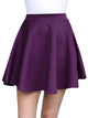 WB211 Women's Basic Versatile Stretchy Flared Casual Mini Skater Skirt