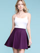 WB211 Women's Basic Versatile Stretchy Flared Casual Mini Skater Skirt