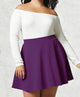 WB211 Women's Basic Versatile Stretchy Flared Casual Mini Skater Skirt
