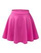 WB211 Women's Basic Versatile Stretchy Flared Casual Mini Skater Skirt