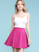 WB211 Women's Basic Versatile Stretchy Flared Casual Mini Skater Skirt