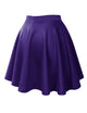 WB211 Women's Basic Versatile Stretchy Flared Casual Mini Skater Skirt