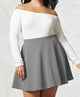 WB211 Women's Basic Versatile Stretchy Flared Casual Mini Skater Skirt