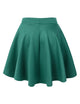 WB211 Women's Basic Versatile Stretchy Flared Casual Mini Skater Skirt