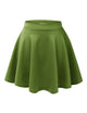 WB211 Women's Basic Versatile Stretchy Flared Casual Mini Skater Skirt