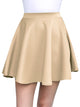 WB211 Women's Basic Versatile Stretchy Flared Casual Mini Skater Skirt