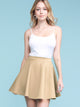WB211 Women's Basic Versatile Stretchy Flared Casual Mini Skater Skirt