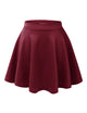 WB211 Women's Basic Versatile Stretchy Flared Casual Mini Skater Skirt