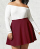 WB211 Women's Basic Versatile Stretchy Flared Casual Mini Skater Skirt