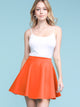 WB211 Women's Basic Versatile Stretchy Flared Casual Mini Skater Skirt