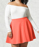 WB211 Women's Basic Versatile Stretchy Flared Casual Mini Skater Skirt