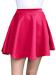 WB211 Women's Basic Versatile Stretchy Flared Casual Mini Skater Skirt