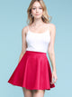 WB211 Women's Basic Versatile Stretchy Flared Casual Mini Skater Skirt