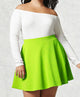 WB211 Women's Basic Versatile Stretchy Flared Casual Mini Skater Skirt