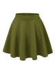 WB211 Women's Basic Versatile Stretchy Flared Casual Mini Skater Skirt