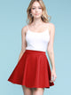 WB211 Women's Basic Versatile Stretchy Flared Casual Mini Skater Skirt