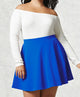 WB211 Women's Basic Versatile Stretchy Flared Casual Mini Skater Skirt
