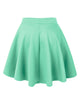 WB211 Women's Basic Versatile Stretchy Flared Casual Mini Skater Skirt