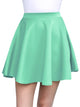 WB211 Women's Basic Versatile Stretchy Flared Casual Mini Skater Skirt